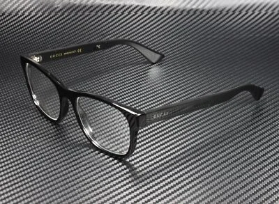 GUCCI GG0004O 001 Round Oval Black Demo Lens 53 mm Men