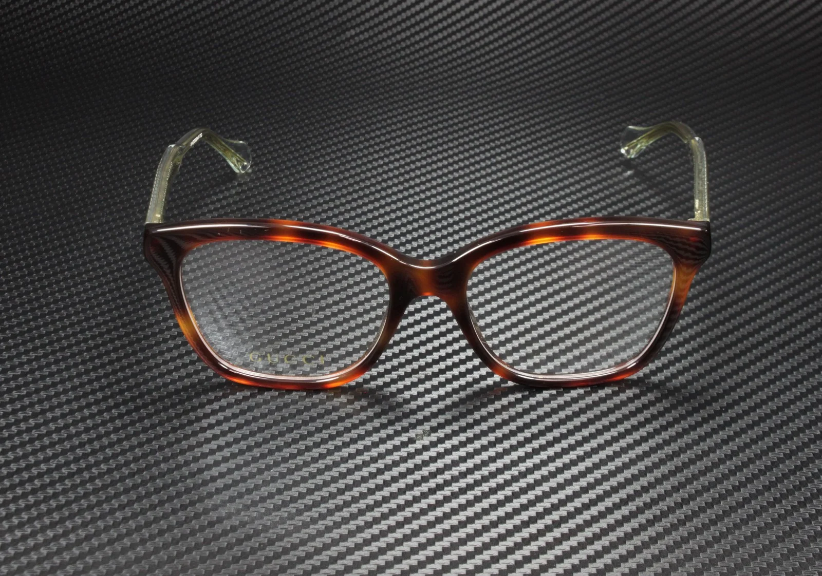 GUCCI GG0566O 002 Square Havana White Crystal Demo Lens 52 mm Women 4