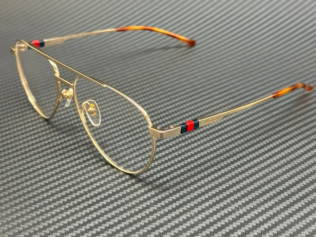 Gucci GG1585O 001 Gold Black 51mm Eyeglasses Frames Ships Today 3
