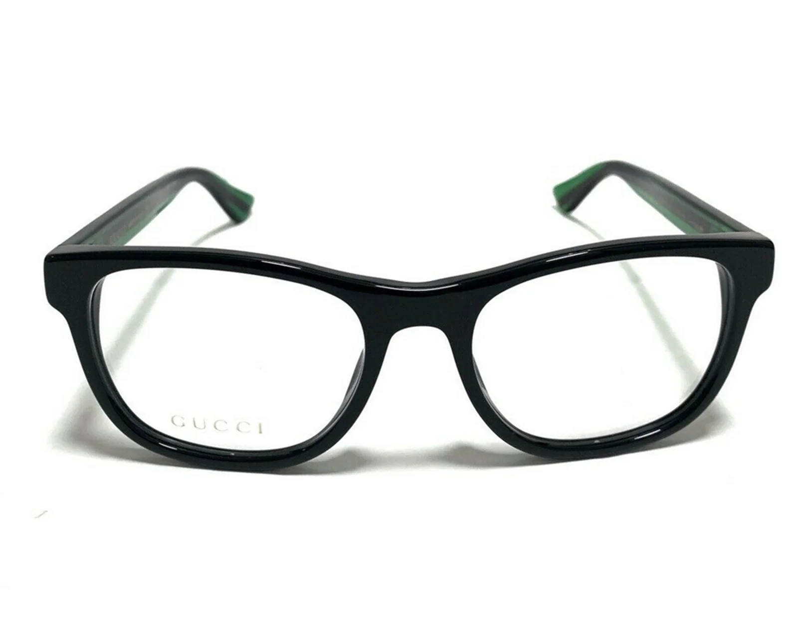 NEW Gucci GG0004o-002 Frame BLACK-GREEN-clear Eyeglasses 4