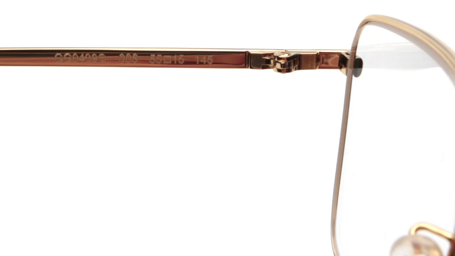 NEW GUCCI GG0439O 008 Gold Red EYEGLASSES GLASSES FRAME 55-15-145 B39 Italy 2